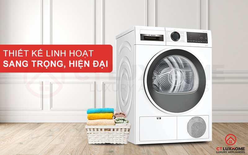 Máy sấy bơm nhiệt Bosch 9 kg WQG241000