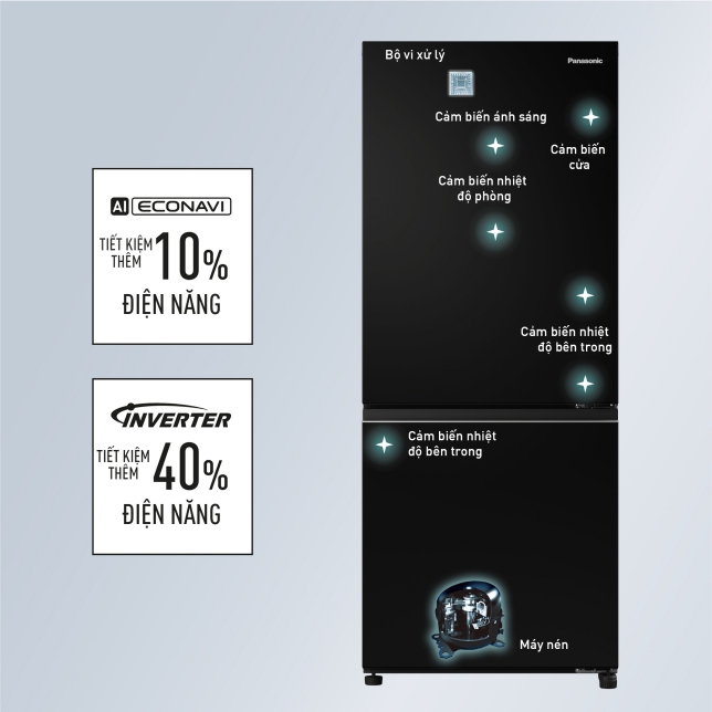 Tủ lạnh Panasonic Inverter 300 lít NR-BV331CPKV