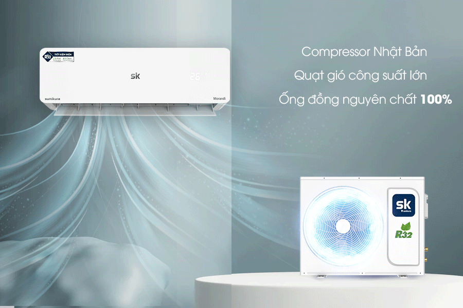 Điều hòa Sumikura APS/APO-120 12000BTU 1 Chiều (Morandi R32)