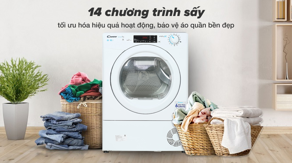 Máy sấy quần áo Candy CSO C8TE-S 8 kg
