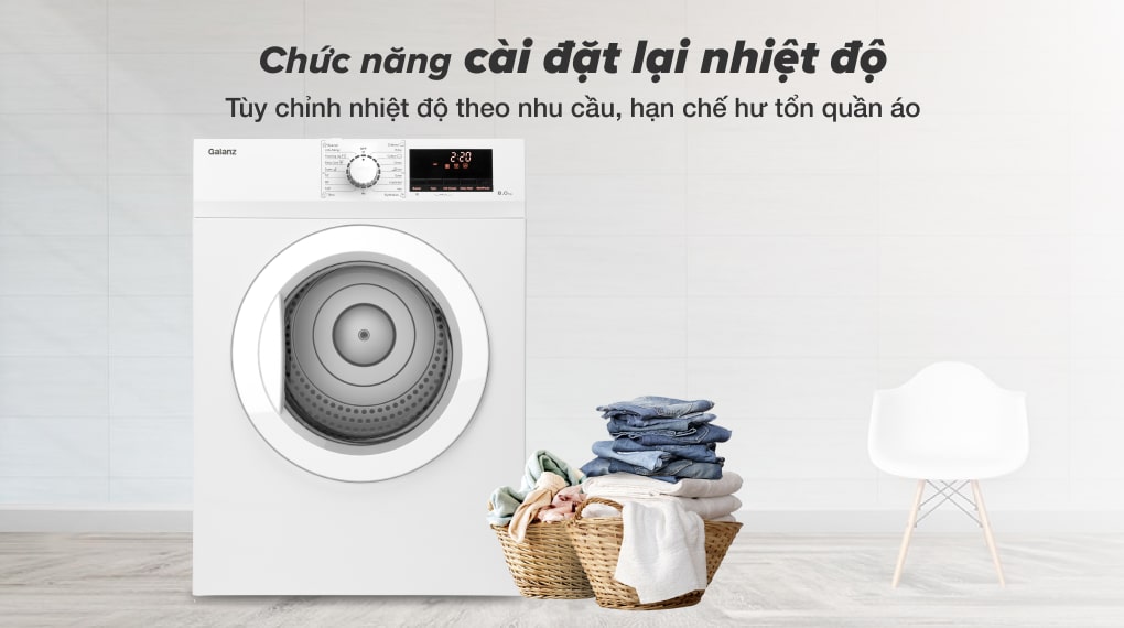 Máy sấy quần áo Galanz DV-80T5C (S/W) - 8Kg