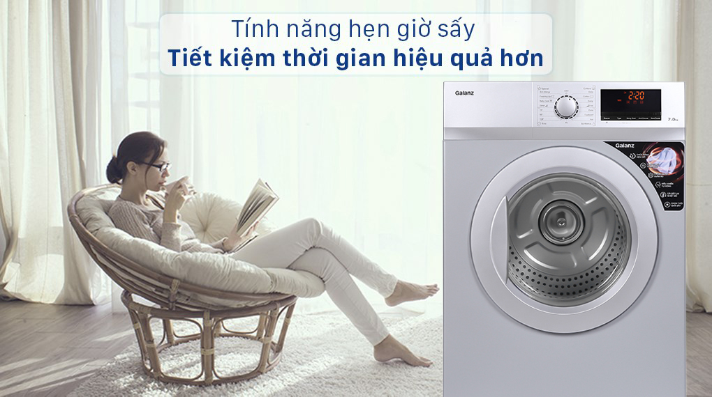 Máy sấy quần áo Galanz DV-70T5C(S), 7 Kg