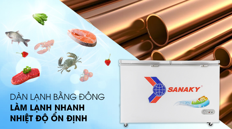 Tủ đông Sanaky inverter 1 ngăn 410 lít VH-5699HY3N