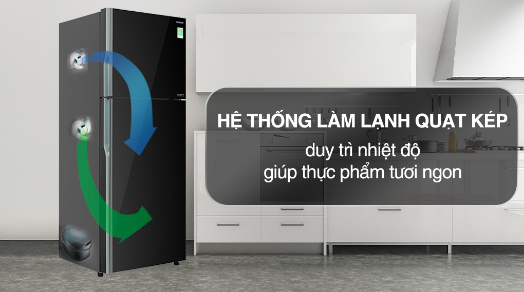 Tủ lạnh Hitachi Inverter 406 lít R-FVX510PGV9 GBK