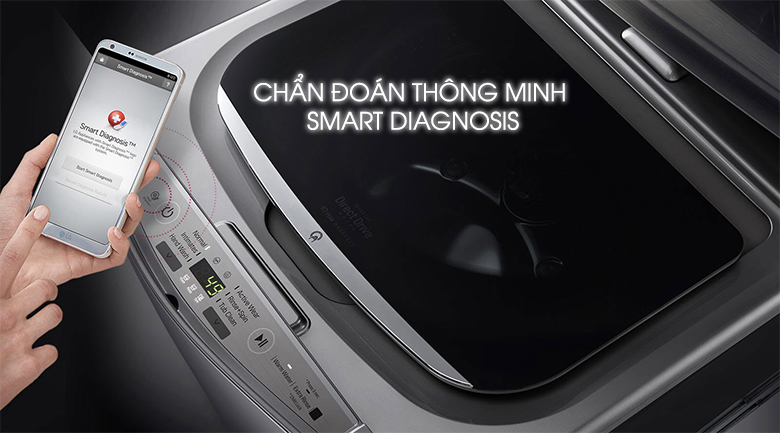 Chẩn đoán thông minh Smart Diagnosis - Máy giặt Mini LG 3.5 kg T2735NWLV