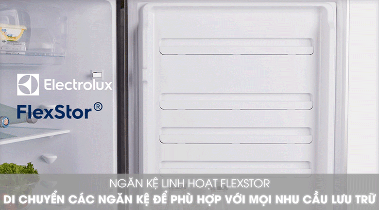 Hệ thống ngăn kệ FlexStor linh hoạt - Tủ lạnh Electrolux Inverter 334 lít EME3700H-H
