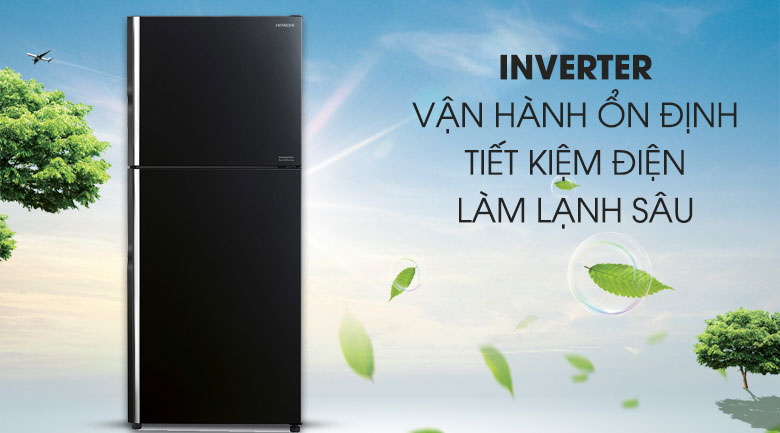 Tích hợp công nghệ Inverter - Tủ lạnh Hitachi Inverter 406 lít R-FG510PGV8 GBK