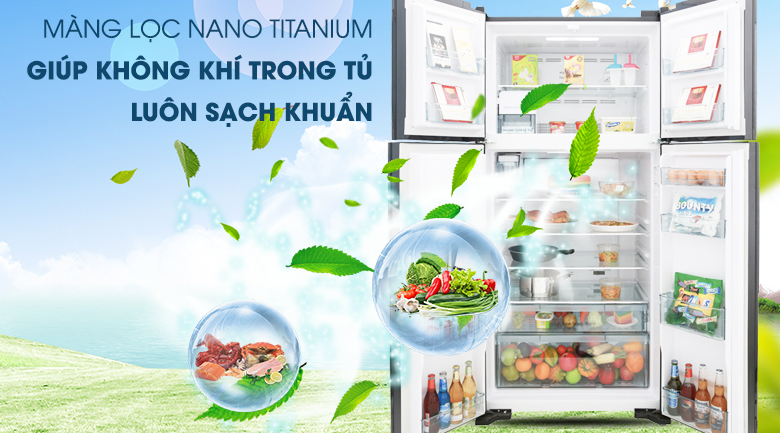 Màng lọc Nano Titanium - Tủ lạnh Hitachi Inverter 540 lít R-FW690PGV7X GBK