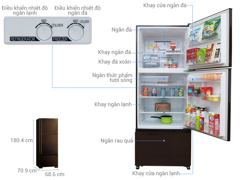 Tủ lạnh Mitsubishi Electric Inverter 358 lít MR-CX46ER-BRW-V | Công nghệ &  Sức khỏe