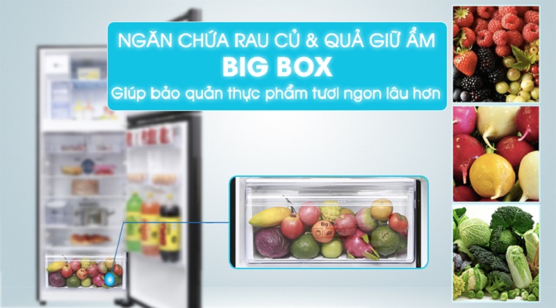 Ngăn chứa chuyên dụng giữ ẩm cho rau củ quả Bigbox - Tủ lạnh Samsung Inverter 380 lít RT38K5982DX/SV