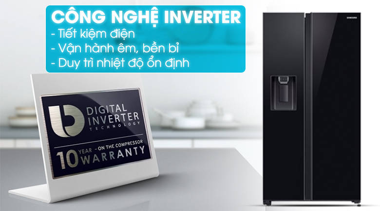 Tích hợp thêm công nghệ Digial Inverter - Tủ lạnh Samsung Inverter 617 lít RS64R53012C/SV