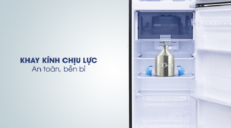 Khay kính chịu lực bền bỉ - Tủ lạnh Sharp Inverter 241 lít SJ-X251E-SL