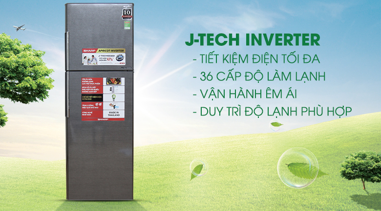 Công nghệ J-Tech Inverter - Tủ lạnh Sharp Inverter 342 lít SJ-X346E-DS