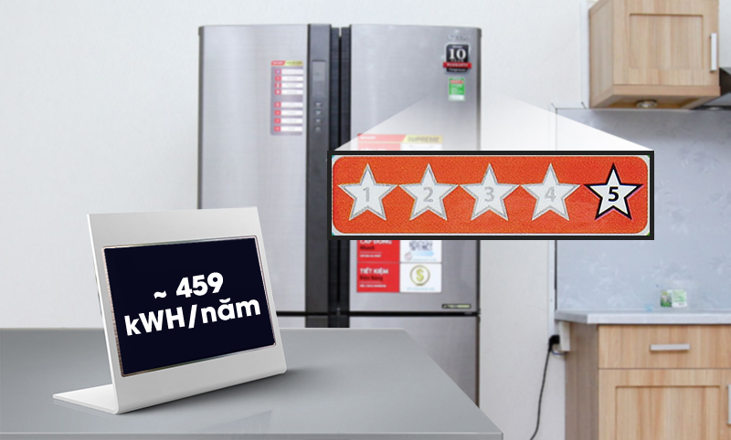 Tủ lạnh Sharp 626 lít SJ-FX630V-ST - 5 sao