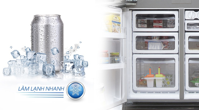 Tủ lạnh Sharp 626 lít SJ-FX630V-ST - Làm lạnh nhanh