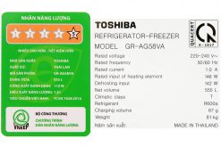 Tu Lanh Toshiba Inverter 555 Lit Gr Ag58va X