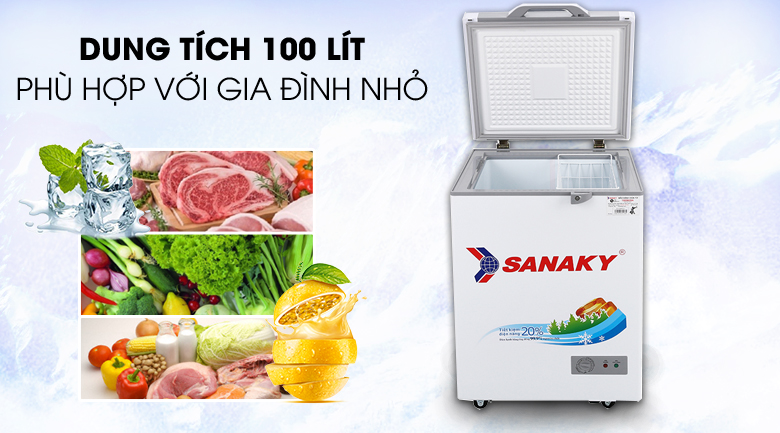 Tủ đông Sanaky 100 lít VH-1599HYK