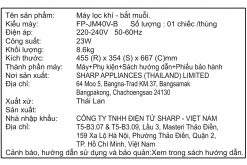 May Loc Khong Khi Co Bat Muoi Sharp Fp Jm40v B