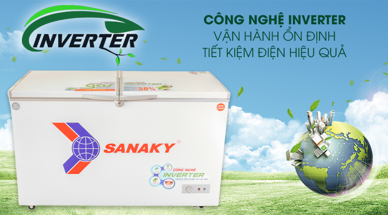 Tủ đông Sanaky Inverter 320 lít VH-4099W3