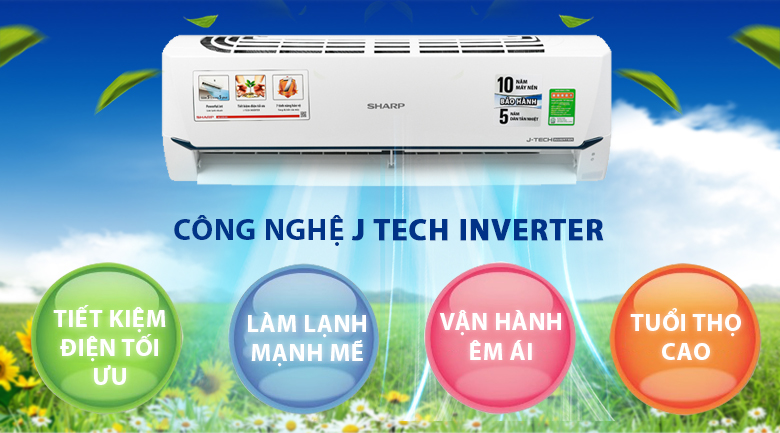 Máy lạnh Sharp Inverter 1.0 HP AH-X10ZW