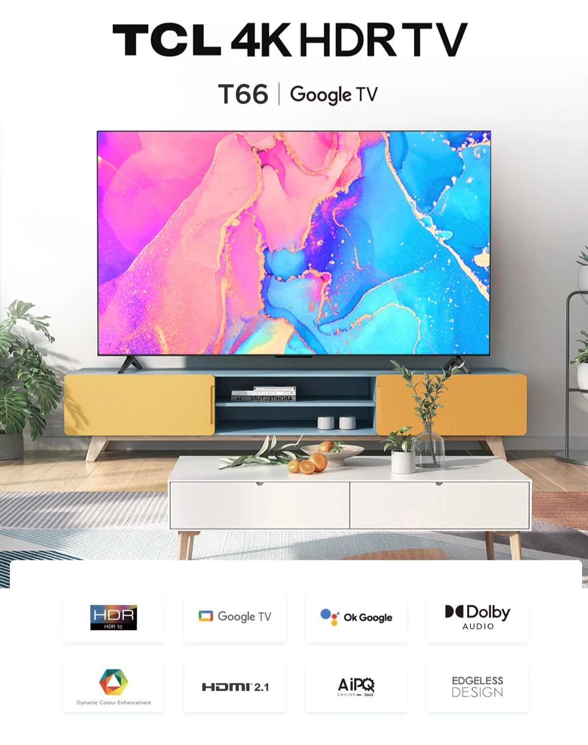 Google Tivi TCL 4K 50 inch 50T66