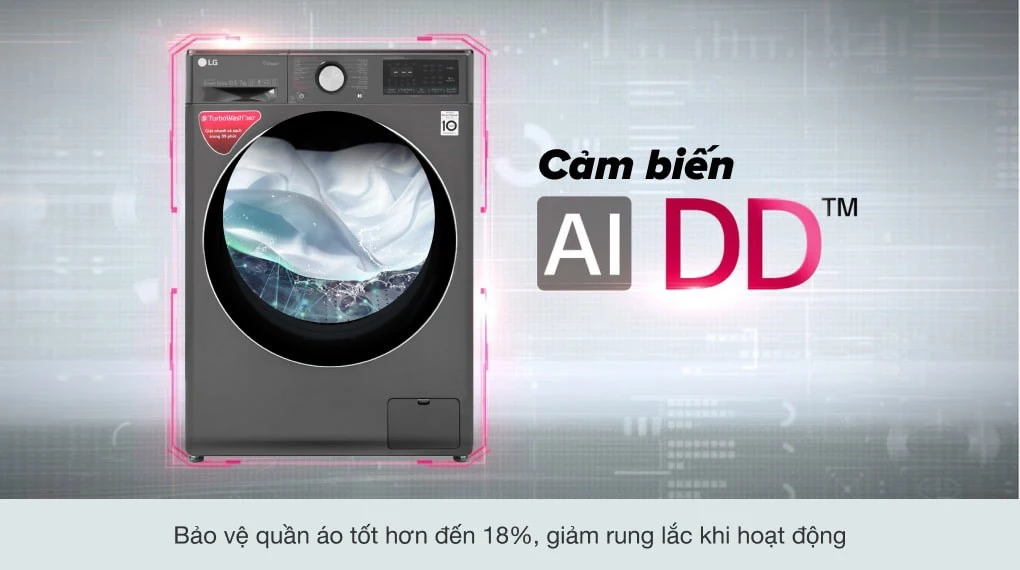 Máy giặt sấy LG Inverter 10Kg Sấy 6Kg FV1410D4P