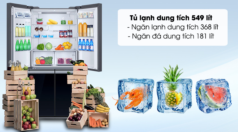 Tủ lạnh Aqua Inverter 549 lít AQR-IG636FM