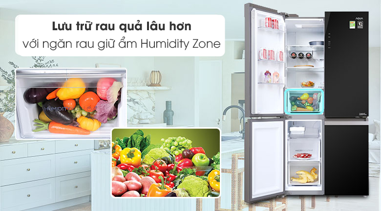 Tủ lạnh Aqua Inverter 549 lít AQR-IG636FM