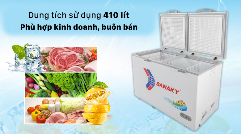 Tủ đông Sanaky inverter 1 ngăn 410 lít VH-5699HY3N