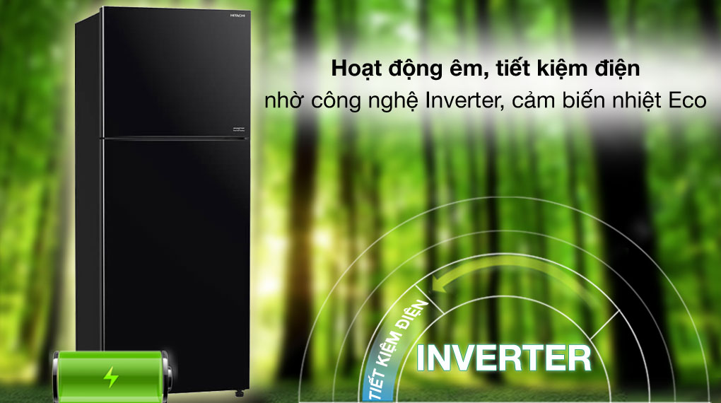 Tủ lạnh Hitachi Inverter 349 lít R-FVY480PGV0 GMG